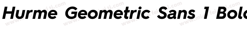 Hurme Geometric Sans 1 Bold Oblique字体转换